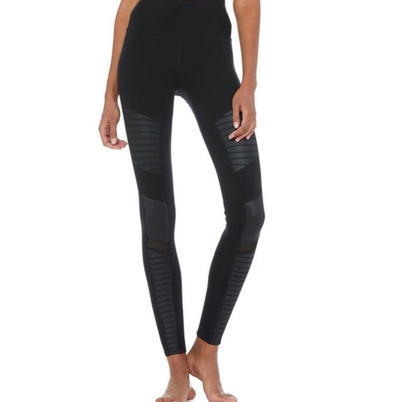 ALO Yoga Pants - Alo High Waist Moto Legging 7/8 length